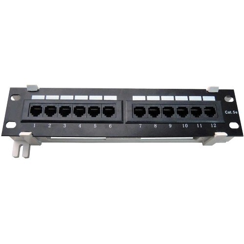 4xem 4XWMC5EPP12 Patch Panels 4xem 12 Port Cat5e Wall Mount Patch Panel 873791011803