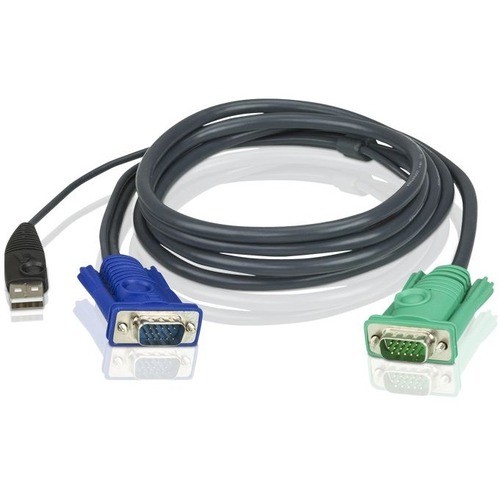 Aten 2L5202U Cables Aten 6' Usb Kvm Cable - Sphd15 To Vga And Usb A - Pc Connector - Hdb And Usb Console Connector - 3in1 Sp 995479666393