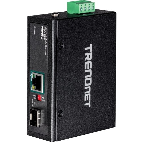 Trendnet TI-UF11SFP Transceivers/Media Converters Trendnet Hardened Industrial Sfp To Gigabit Upoe Media Converter, Ip30 Rated Housing, Includes Din-r Tiuf11sfp 710931161205