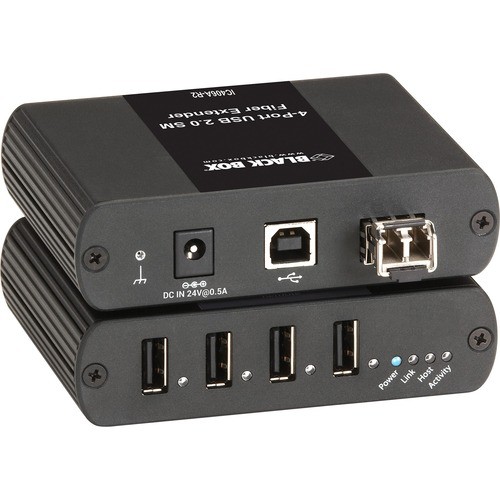 Black Box IC406A-R2 Cable Extenders Black Box Usb Extender - Single-mode Fiber, 4-port - 4 X Usb - 32808.40 Ft Extended Range (ic406a-r2 Ic406ar2 657248930363