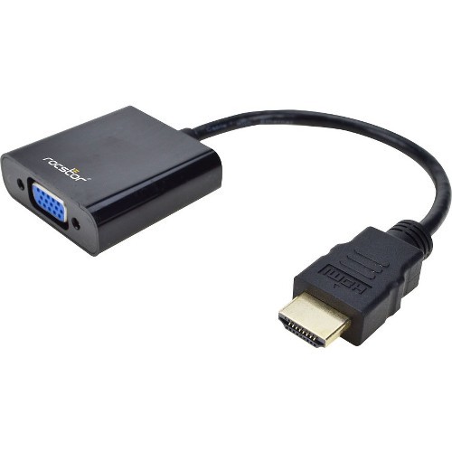 Rocstor Y10A187-B1 Cables Rocstor Premium Hdmi To Vga + 3.5mm Audio Adapter - 3" Hdmi/mini-phone/vga A/v Cable For Projector,  Y10a187b1 818214260369