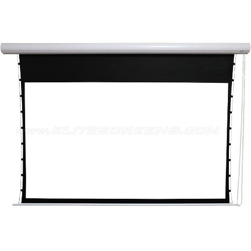 Elitescreens MT100XWH Projection Screens Elite Screens Manual Tab-tension - 100-inch Diag. 16:9, Bead Chain Clutch Mechanism Wall / Ceiling P 848448019433