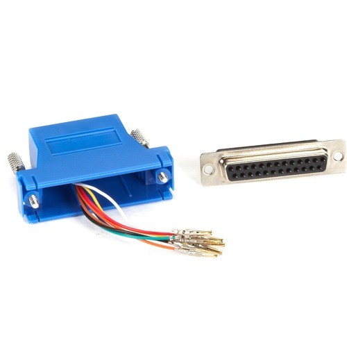 Black Box FA4525F-BL Connector Adapters Black Box Modular Adapter Kit - Db25 Female To Rj45 Female, Blue - 1 X Db-25 Parallel Female - 1 X R Fa4525fbl 822088046479