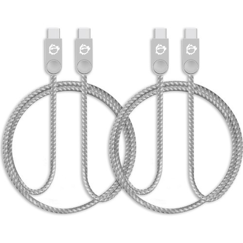 Siig CB-US0P11-S1 Cables Siig Zinc Alloy Usb-c To Usb-c Charging And Sync Braided Cable - 1.65ft, 2-pack - 1.65 Ft Usb Data Tra Cbus0p11s1 800100318070