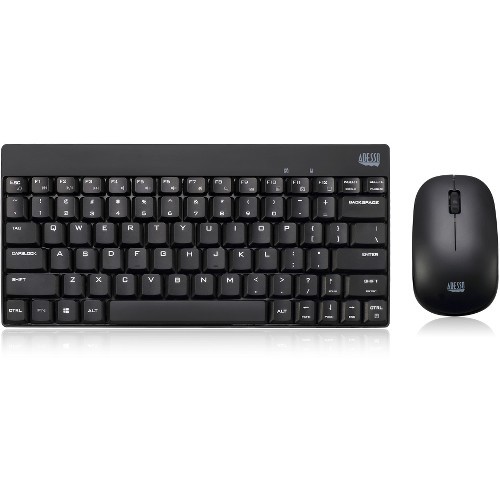 Adesso WKB-1100CB Keyboard & Mouse Combos Adesso Wkb-1100cb - Wireless Spill Resistant Mini Keyboard Andamp; Mouse Combo - Usb Membrane Wireless Wkb1100cb 991431315859