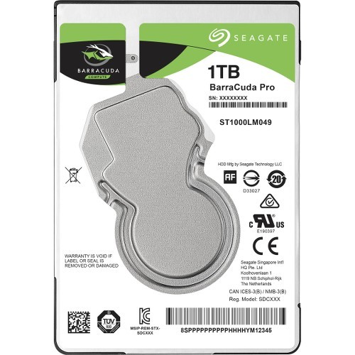 Seagate ST1000LM049 Hard Drives Seagate Barracuda Pro 1tb Sata 6gb/s 7200 512e 128mb 3.5 (st1000lm049) 696454034670