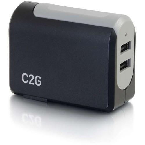 C2g 20276 Power Adapters C2g 2-port Usb Wall Charger - Ac Power Adapter - 120 V Ac, 230 V Ac Input - 4.9 V Dc/4.80 A, 5.3 V D 818239599949