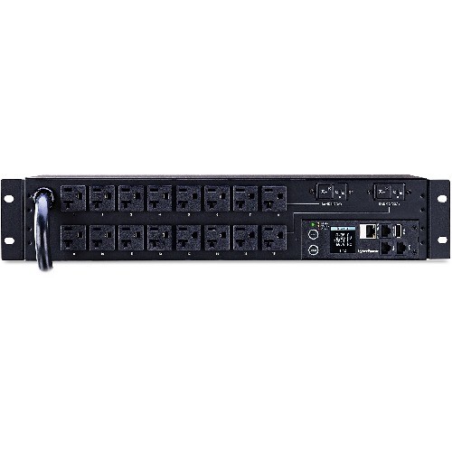 CyberPower PDU31003 PDUs Cyberpower Pdu31003 100 - 120 Vac 30a Monitored Pdu - 16 Outlets, 12 Ft, Nema L5-30p, Horizontal, 2u 649532614189