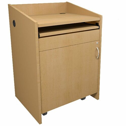 Middle Atlantic L2LDC2CCMKM Tables & Desks Middle Atlantic L2 Series Lectern - Grained Knotted Maple - 150 Lb Capacity X 30" Width - Melamine,  656747310850