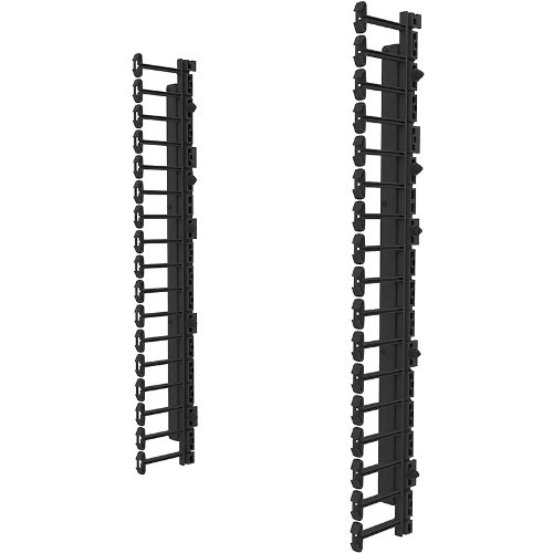 C2g SWMVFK12RU Cable Management C2g Vertical Cable Management Kit For 12ru Swing-out Wall-mount Cabinet - Cable Manager - Black - 12 662875019657