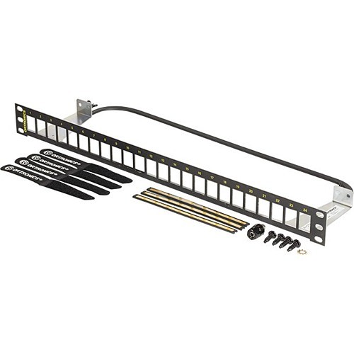 C2g PHDTKSU24 Patch Panels Ortronics Blank Patch Panel - 24 Port(s) - 1u High - Black, Silver - Rack-mountable (phdtksu24) 662875686439