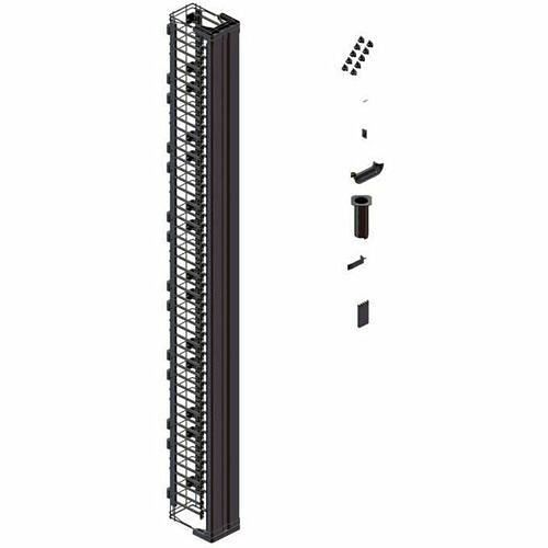 C2g MM20VMD806-B Cable Management Ortronics Mm20 Vertical Cable Manager With Door, 6" Wide, For 8 Ft (51u) Rack, Black - Vertical Cabl Mm20vmd806b 662875216162