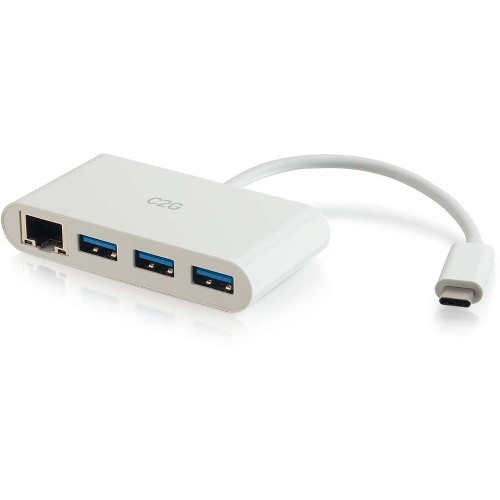 C2g 29746 USB/Firewire Adapters C2g Usb C Hub With Ethernet - 3-port Usb Hub - Usb Type C - External - 3 Usb Port(s) - 1 Network (rj 757120297468
