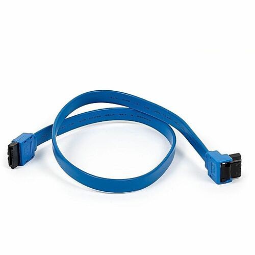 Monoprice 8783 Cables Monoprice 18in Sata 6gbps Cable With Locking Latch (90-degree To 180-degree), Blue - 1.50 Ft Sata Da 844660087830