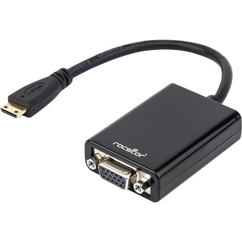 Rocstor Y10A185-B1 Cables Rocstor Premium Mini Hdmi To Vga Adapter - For Digital Still Camera And Video Camera - Resolution Up Y10a185b1 810606030703