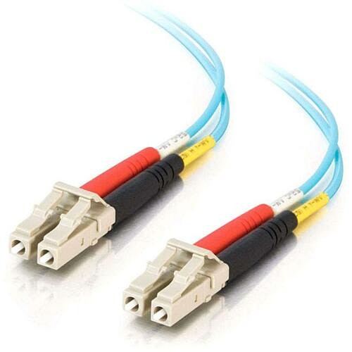 C2g 33046 Cables 2m Lc-lc 10gb 50/125 Om3 Duplex Multimode Pvc Fiber Optic Cable - Aqua 757120330462