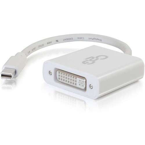 C2g 54319 Cables C2g Mini Displayport To Dvi Adapter - Mini Dp To Dvi-d Active Converter - White - 8" Dvi-d/mini Disp 757120543190