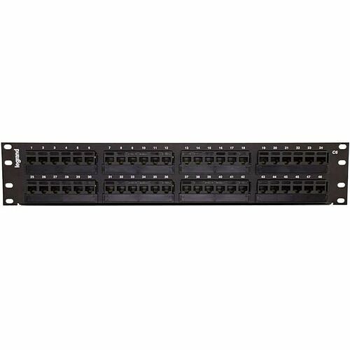 C2g 37200 Patch Panels C2g 48-port Cat6 110-type Patch Panel (taa Compliant) - 48 Port(s) - 48 X Rj-45 - 2u High - Black -  818214639288