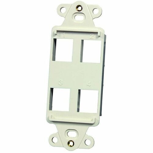 C2g KSDS4 Faceplates & Mounting Boxes Ortronics Keystone Techchoice Rectangular Stylistics Frame, 4-port, Fog White - 4 X Total Number Of  662875679165