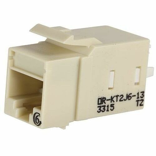 C2g KT2J6-13 Cable Ends/Connectors Ortronics Category 6 Keystone Jack, Lacing Cap Termination, Elec Ivory - 1 Pack - 1 X Rj-45 Keystone Kt2j613 662875698685