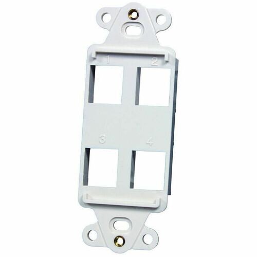C2g KSDS4-88 Faceplates & Mounting Boxes Ortronics Keystone Techchoice Rectangular Stylistics Frame, 4-port, White - 4 X Total Number Of Sock Ksds488 662875679189