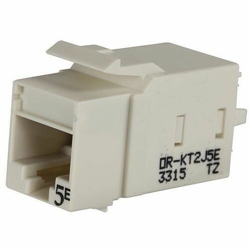 C2g KT2J5E Cable Ends/Connectors Ortronics Category 5e Keystone Jack, Lacing Cap Termination, Fog White - 1 Pack - 1 X Rj-45 Keystone 0662875698784