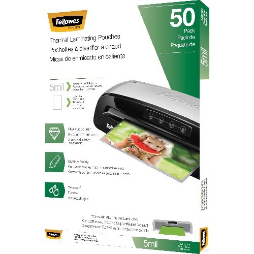Fellowes 5744501 Lamination Sheets & Cartridges Letter-size Thermal Laminating Pouches 818277556676