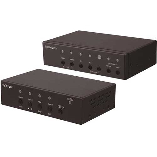 Startech ST121HDBTSC Video Consoles/Extenders Multi-input Hdbaset Extender Kit With Built-in Switch And Video Scaler 818215117051