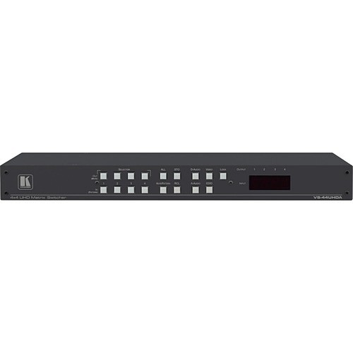 Kramer Electronics VS-44UHDA VGA Switchboxes Kramer 4x4 4k60 4:2:0 Hdmi Matrix Switcher With Audio Embedding/de-embedding - 4096 X 2160 - 4k - 4  Vs44uhda 818252144690