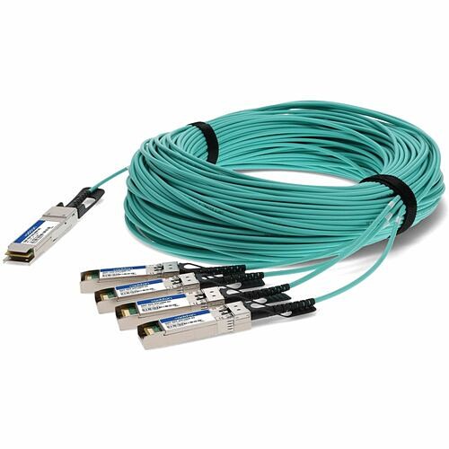 Addon QSFP-4SFP-AOC100M-AO Cables Fiber Optic Network Cable Qsfp4sfpaoc100mao 821455845110