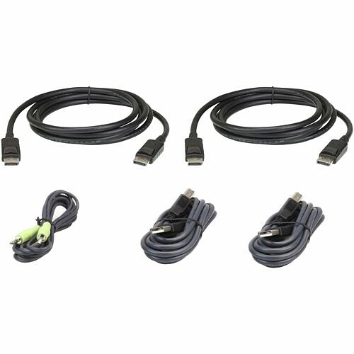 Aten 2L7D02UDPX5 Miscellaneous Kits 6ft. Dual Display Displayport Secure Kvm Cable Kit (2l7d02udpx5) 672792009105