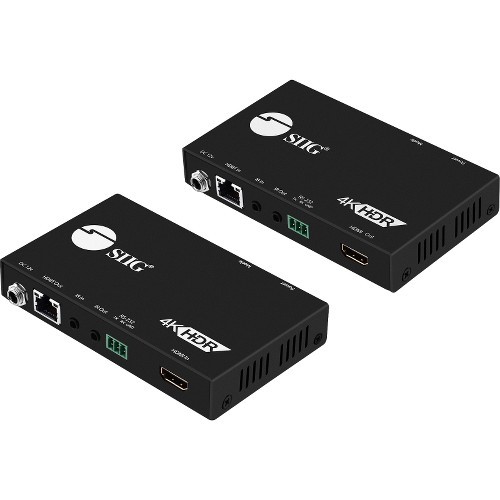 Siig CE-H23311-S1 Video Consoles/Extenders Siig 4k Hdr Hdmi 2.0 Hdbaset Extender Over Single Cat5e/6 With Rs-232 And Ir - 100m - Bi-directional I Ceh23311s1 662774041155