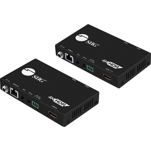 Siig CE-H23211-S1 Video Consoles/Extenders 4k Hdr Hdmi 2.0 Hdbaset Extender Over Single Cat5e/6 With Rs-232 And Ir - 60m Ceh23211s1 800100225156