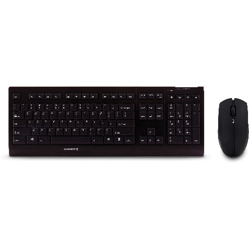 Cherry JD-0410EU-2 Keyboard & Mouse Combos Cherry B.unlimited 3.0 Wireless Keyboard And Mouse - Full Size,black,aes 128 Encryption,3 Button Erg Jd0410eu2 4025112086755