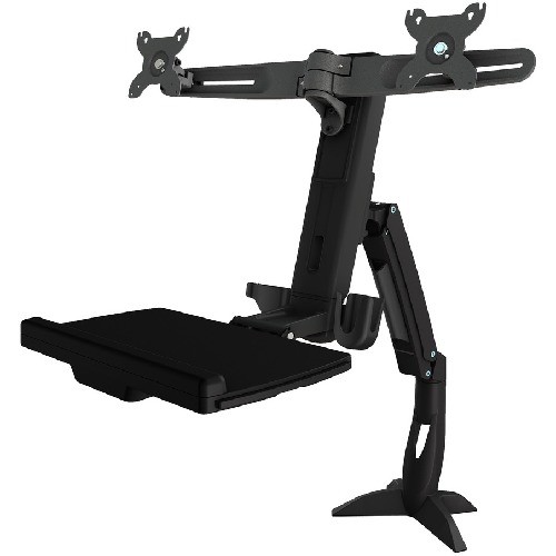 Amer Networks AMR2ACWS Mounting Kits Amer Mounts Clamp Mount For Flat Panel Display, Keyboard, Scanner, Mouse - 2 Display(s) Supported -  801134275063