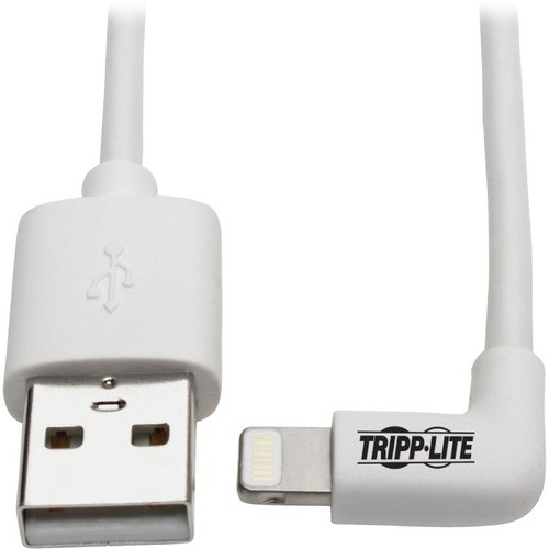 Eaton M100-006-LRA-WH Cables Eaton Tripp Lite Series Usb-a To Right-angle Lightning Sync/charge Cable, Mfi Certified - White, M/m M100006lrawh 037332222060