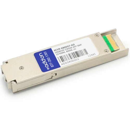 Addon XCVR-X80D57-AO Switch Modules Addon Ciena Xcvr-x80d57 Compatible Taa Compliant 10gbase-cwdm Xfp Transceiver (smf, 1570nm, 80km, Lc Xcvrx80d57ao 821455818510