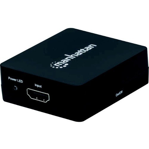 Manhattan 207652 Signal Splitters/Amplifiers Manhattan Hdmi Splitter 2-port , 1080p, Black, Displays Output From X1 Hdmi Source To X2 Hd Displays 766623207652