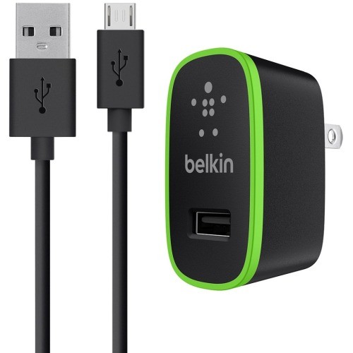 Belkin F8M886TT04-BLK Power Adapters Belkin 12w Usb-a Wall Charger + Usb-a To Micro-usb Cable - 4ft Cable - 12 W - 4 Ft Cable - 5 V Dc/2. F8m886tt04blk 745883662272