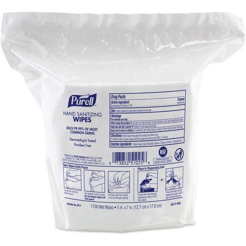 Gojo Industries, Inc 921702 Tissues & Napkins Hand Sanitizing Wipes Dispenser Refill GOJ921702 818275245169