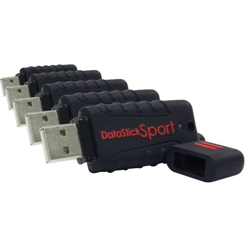 Centon Electronics S1-U2W1-64G-5B Flash Drives Centon 64gb Datastick Sport Usb 2.0 Flash Drive - 64 Gb - Usb 2.0 - Black - 5 Year Warranty - 5 / Pa S1u2w164g5b 731969688991