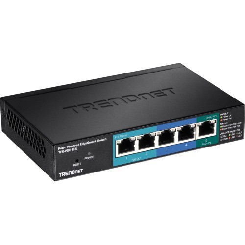 Trendnet TPE-P521ES Switches & Bridges Trendnet 5-port Gigabit Poe+ Powered Edgesmart Switch With Poe Pass Through, 18w Poe Budget, 10gbps  Tpep521es 800100318988