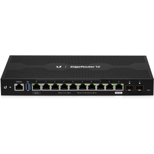 Ubiquiti ER-12 Uncategorized Ubiquiti Edgerouter Er-12 Router - 10 Ports - Management Port - Poe Ports - 2 Slots - Gigabit Ethern Er12 0817882023924