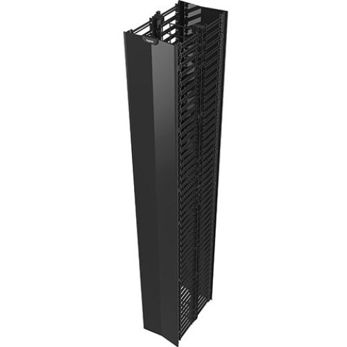 C2g QVMD706 Cable Management Legrand Q-series Vertical Manager, 7' H X 6" Wide, Double Sided - Cable Manager - Black - 45u Rack H 