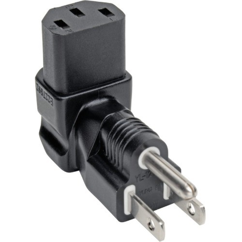 Eaton P006-000-DA Power Plugs (Notebook) Eaton Tripp Lite Series Computer Power Cord Adapter, Nema 5-15p To Down Angle C13 - 10a, 125v, Black P006000da 037332217998