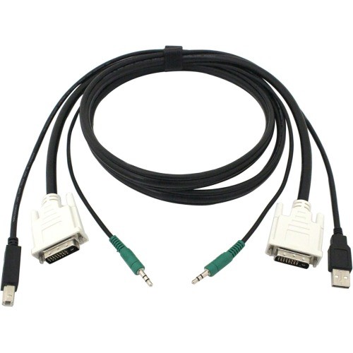 Black Box SKVMCBL-DVI-06 Cables Black Box Dvi Kvm Cable - Usb A-b, 3.5mm Audio, 6-ft. (1.8-m) - 6 Ft Kvm Cable For Kvm Switch - Firs Skvmcbldvi06 822088177142