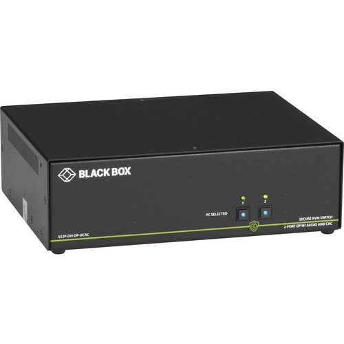 Black Box SS2P-DH-DP-UCAC KVM Switchboxes Black Box Kvm Switchbox With Cac - 2 Computer(s) - 1 Local User(s) - 3840 X 2160 - 4 X Usb - Desktop Ss2pdhdpucac 822088135272