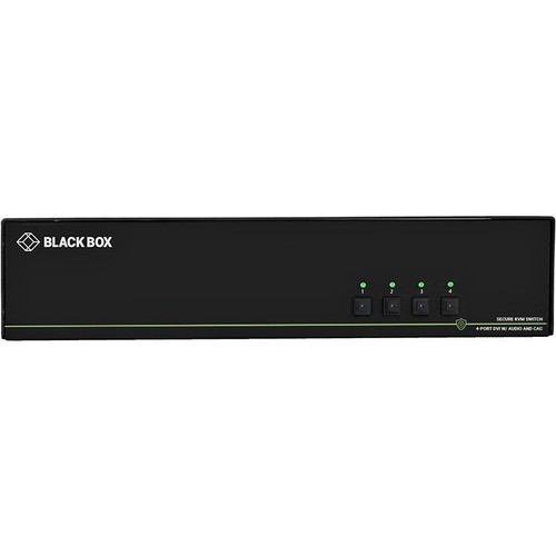Black Box SS4P-QH-DVI-UCAC KVM Switchboxes Black Box Secure Kvm Switch, Dvi-i, 4-port, Cac Niap 3.0 (quad Head) - 4 Computer(s) - 1 Local User( Ss4pqhdviucac 822088142409