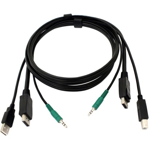 Black Box SKVMCBL-DP-06 Cables Black Box Displayport Kvm Cable - Usb A-b, 3.5mm Audio, 6-ft. (1.8-m) - 6 Ft Displayport/mini-phone/ Skvmcbldp06 818215174634