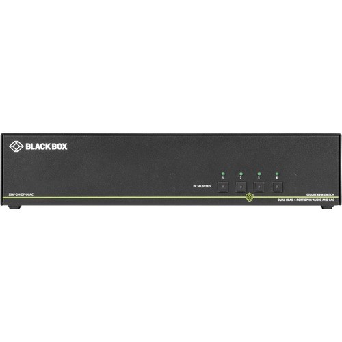 Black Box SS4P-DH-DP-UCAC KVM Switchboxes Black Box Kvm Switchbox With Cac - 4 Computer(s) - 1 Local User(s) - 3840 X 2160 - 6 X Usb - Desktop Ss4pdhdpucac 822088142379